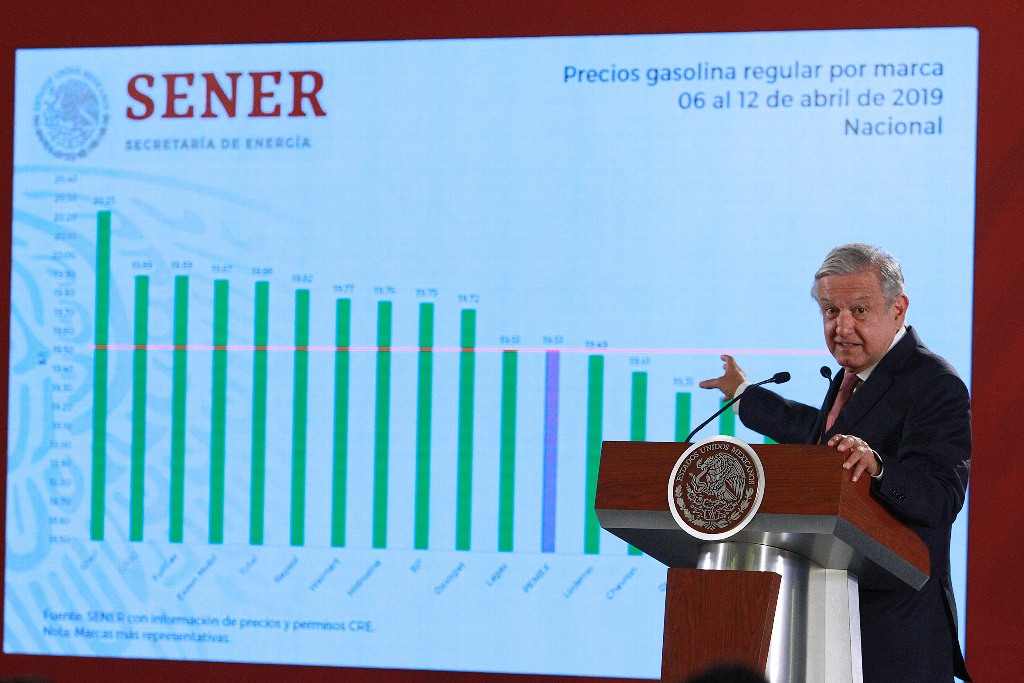 Descarta López Obrador un control oficial de precios de gasolinas