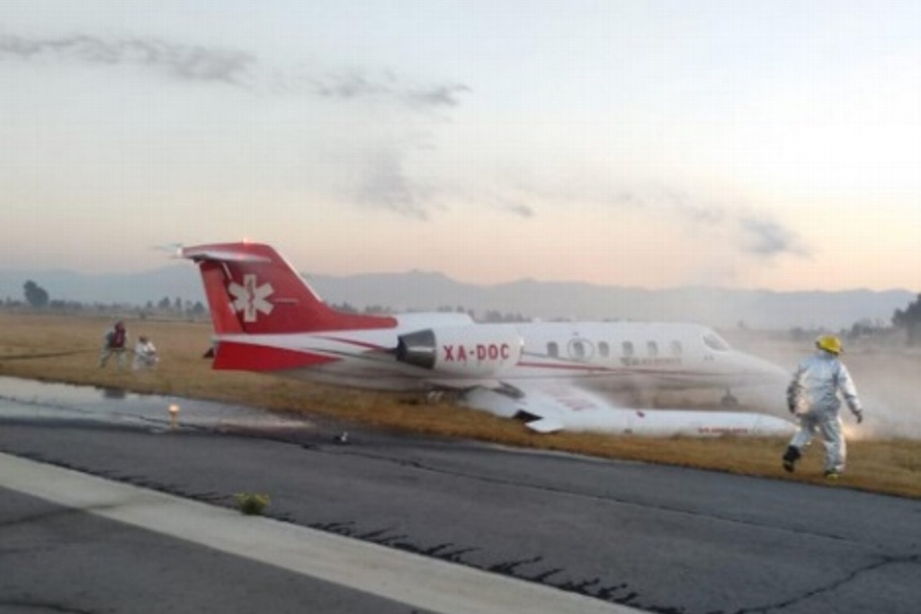 Se despista e incendia avión en Aeropuerto Internacional de Toluca (+video)