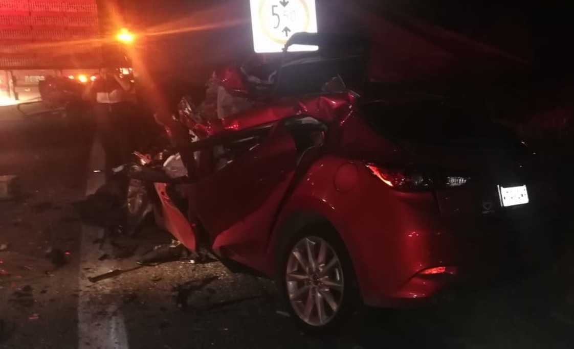 Muere prensado en accidente carretero en Veracruz