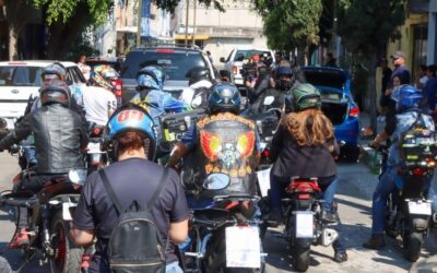 Con emotivo cortejo fúnebre, motociclistas despiden a Roberto Hernández, quien perdió la vida tras ser atropellado por un automóvil que se dio al a fuga en Iztapalapa