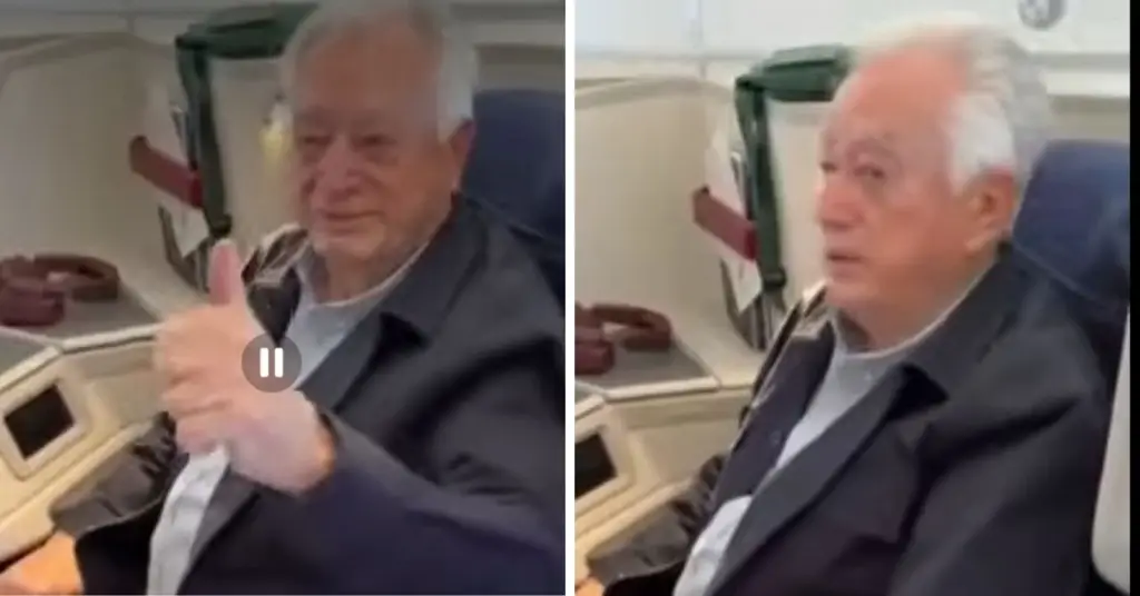 ‘Corrupto’: increpan a Manuel Bartlett durante vuelo en España (VIDEO)